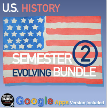 Preview of U.S. History Curriculum Semester 2! Evolving Bundle + Google Apps Versions
