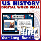 U.S. History Digital Word Wall Bundle