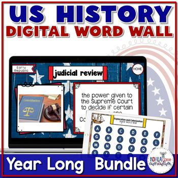 Preview of U.S. History Digital Word Wall Bundle
