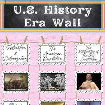 Preview of U.S. History Era Word Wall And Timeline - Exploration Through 1877