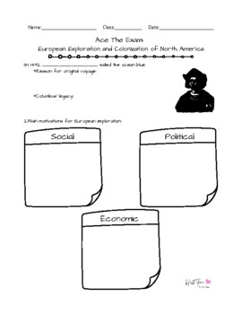 Preview of U.S. History: European Exploration and Colonization Review Packet