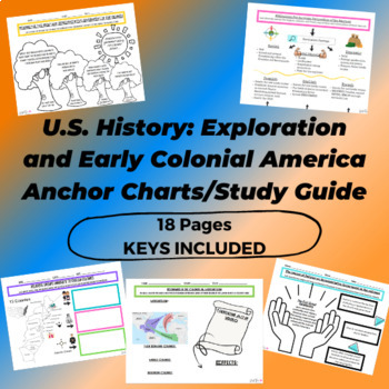 Preview of U.S. History: Exploration and the 13 Colonies - Study Guides & Anchor Charts