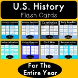 U.S. History Flash Cards for the Entire Year