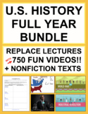 U.S. History Full Year Bundle Instructional Videos, Nonfic