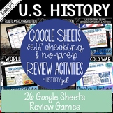 U.S. History Google Sheets Review Activities (Presidents, 