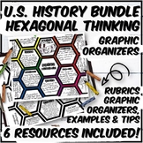 U.S. History Hexagonal Thinking Graphic Organizer Bundle