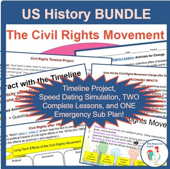 Preview of U.S. History Lessons and Project Bundle: The Civil Rights Movement