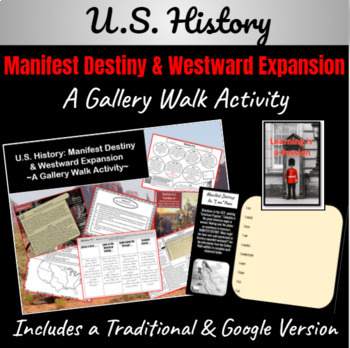 Preview of U.S. History | Manifest Destiny & Westward Expansion | Gallery Walk Activity