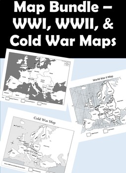 Preview of Map Bundle - WWI Map, WWII Map, Cold War Map
