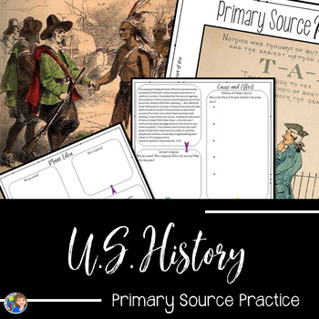 Preview of U.S. History Primary Source Practice Bundle of Resources