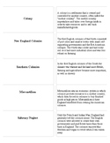 US History Regents Printable Vocabulary Cards: Terms and D