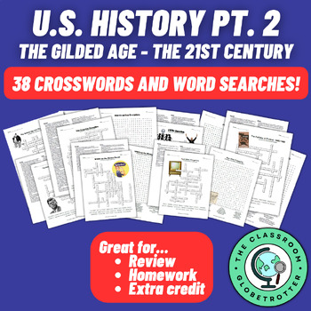 Preview of U.S History Pt. 2 - Gilded Age to 21st Century | Vocabulary Activities Bundle