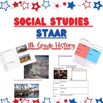 Preview of Social Studies STAAR Review - 8th Grade U.S. History