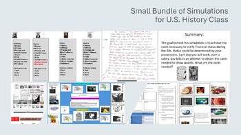 Preview of U.S. History Simulation Bundle WWI to Cold War Only