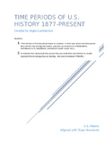 U.S. History Time Period Sheets from 1877-Present STAAR EOC Prep
