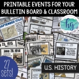 U.S. History Timelines Printable Bundle for Bulletin Board