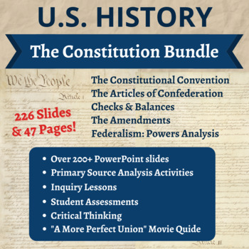 Preview of US HISTORY - GOVERMENT & CITIZENSHIP: US Constitution BUNDLE
