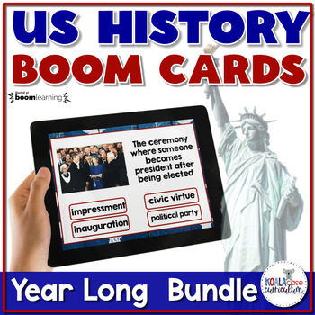 Preview of U.S. History Vocabulary Digital Boom Cards™ Bundle