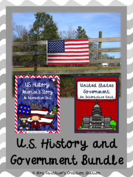 Preview of U.S. History and Government Interactive Social Studies BUNDLE