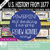 U.S. History from 1877 Test Prep Review Games for PowerPoint
