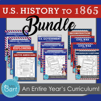Preview of U.S. History to 1865 Bundle- Full Year of Units