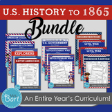 U.S. History to 1865 Bundle- Full Year of Units