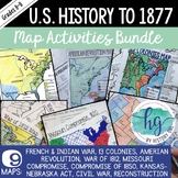 American History to 1877 Map Activities Bundle for U.S. Hi