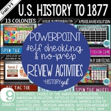 U.S. History to 1877 Test Prep Review Games for PowerPoint