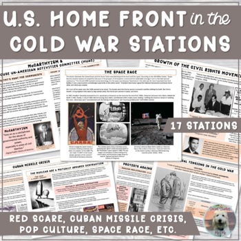 Preview of U.S. Home Front in the Cold War Stations on Red Scare, McCarthyism, Space Race