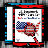 U.S. Landmark i-Spy Matching Cards in Red and Blue Stripes