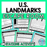 U.S. Landmarks Escape Room Stations - Reading Comprehensio