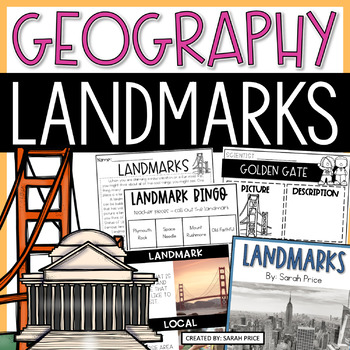 Preview of U.S. Landmarks Worksheets & Activities - 2nd & 3rd Grade Geography Lessons
