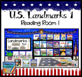 Preview of U.S. Landmarks Reading Room 1:  Digital Library - EBooks for K-3 Kids