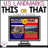 U.S. Landmarks This or That Game | Printable and Digital
