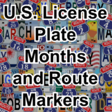 U.S. License Plate Months and Route Markers