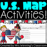 U.S. Map Activities! Find It On A Map for Grades 1-4!