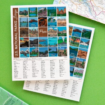 Preview of U.S. National Parks Bingo - 50 Cards