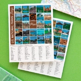 U.S. National Parks Bingo - 50 Cards