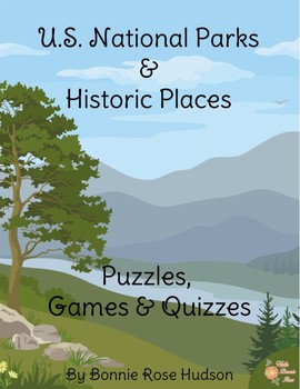 Preview of U.S. National Parks & Historic Places: Puzzles, Games, & Quizzes + TpT Digital