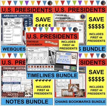 Preview of U.S. PRESIDENT MEGA BUNDLE Research Project Biography Activities