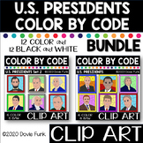 U.S. PRESIDENTS COLOR BY Number or CODE CLIPART BUNDLE - 2