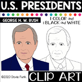 U.S. PRESIDENTS Clip Art  GEORGE H. W. BUSH