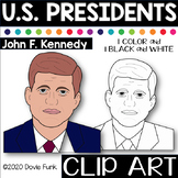 U.S. PRESIDENTS Clip Art  JOHN F. KENNEDY