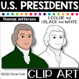 U.S. PRESIDENTS Clip Art  THOMAS JEFFERSON