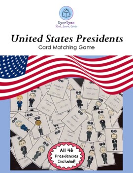 Preview of U.S. President Card Matching Game