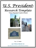 U.S. President and Biography Research Template EDITABLE