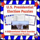 U.S. Presidential Elections - Word Searches and Crossword Puzzles