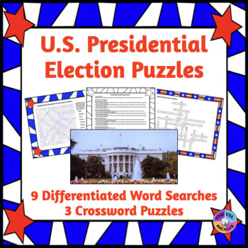 Preview of Presidential Elections and Voting in the US - Word Searches & Crossword Puzzles