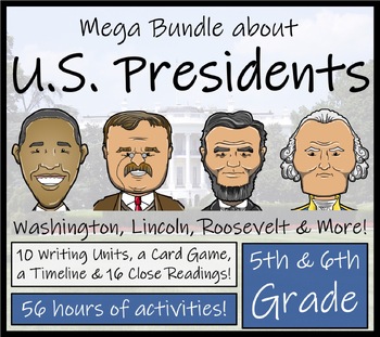 Preview of American Presidents Mega Bundle of Activities | 5th Grade & 6th Grade