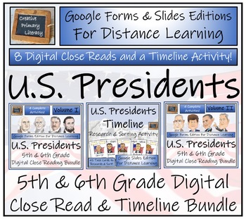 Preview of American Presidents Mega Activity Bundle Digital & Print | 5th Grade & 6th Grade